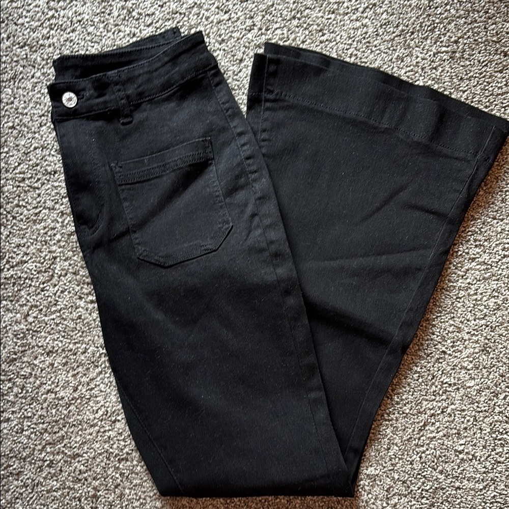 High-Waisted Bell-Bottom Jeans